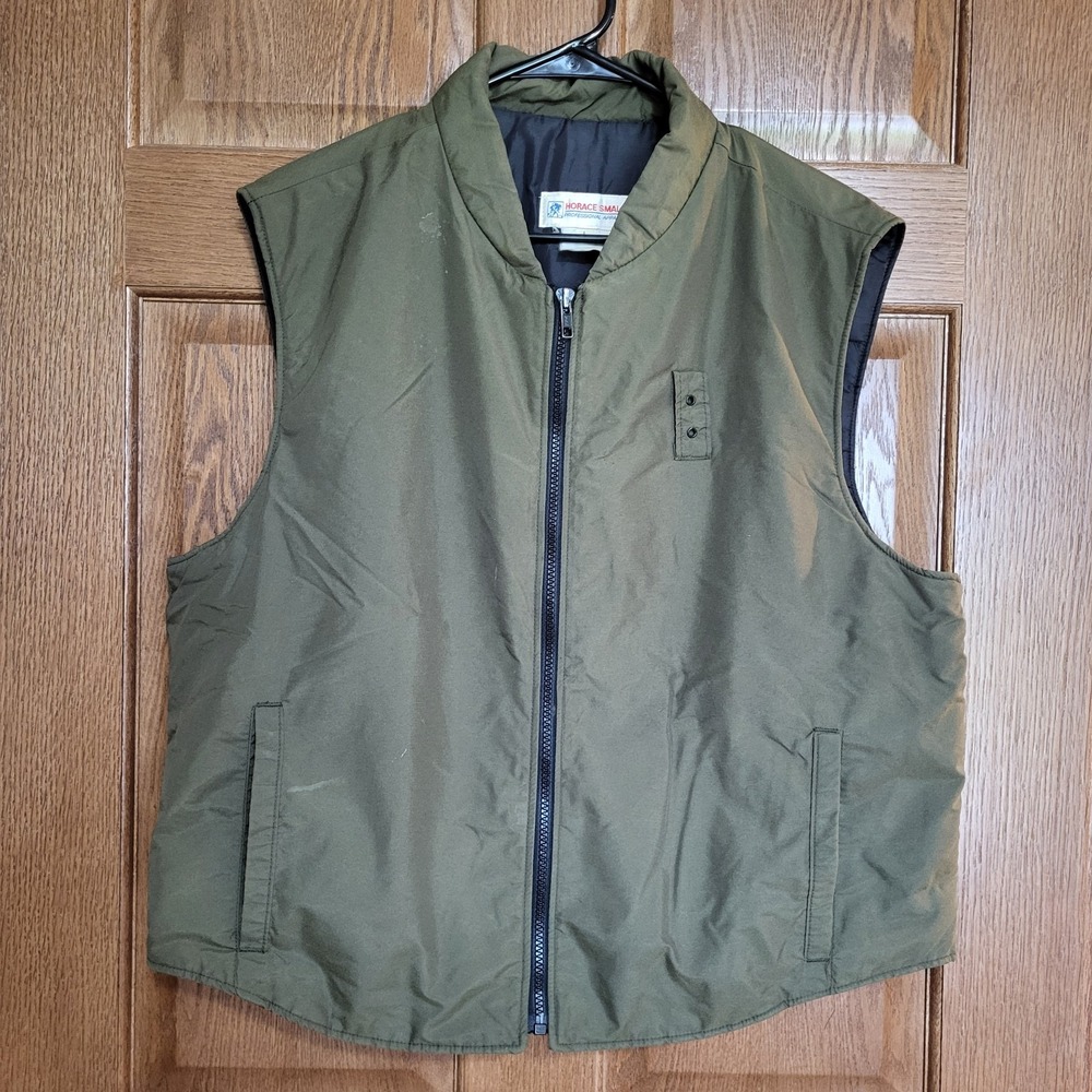 Vtg Horace Small Brand Sz Large Olive Green 3M Thinsulate Insulated Vest USA